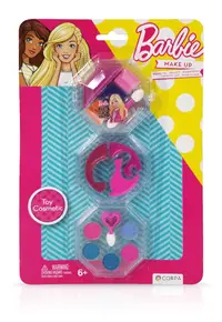 Trusa de Make-up rotunda, cu 3 niveluri, Barbie