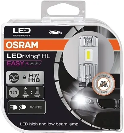 Becuri auto LED Osram LEDriving - HL Easy, H7/H18, 16.2W, 2 buc.