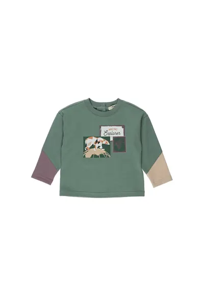 Bluza subtire cu maneca lunga - - Discovery - Verde Mint - pentru baietei - Verde menta