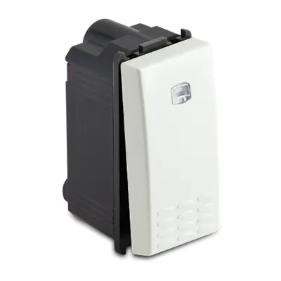Intrerupator silentios, cu iluminat, 1P NA 10A 250V~, alb