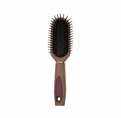 Perie pentru păr profesională – dreptunghiulară, cu peri nylon și mâner ergonomic