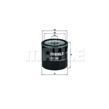 Filtru ulei MAHLE ORIGINAL OC 90 OF
