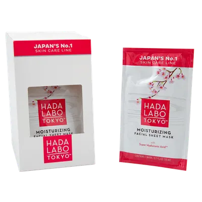 Masca faciala hidratanta sub forma de servetel cu Super Acid Hyaluronic, 20ml, Hada Labo