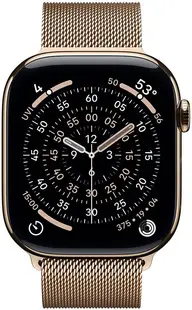 Smartwatch Apple - Watch S11 Cellular, 46 mm, S/M, Gold Titanium/Milanese Loop
