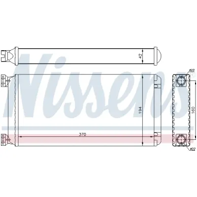 Schimbator caldura, incalzire habitaclu NISSENS 71302