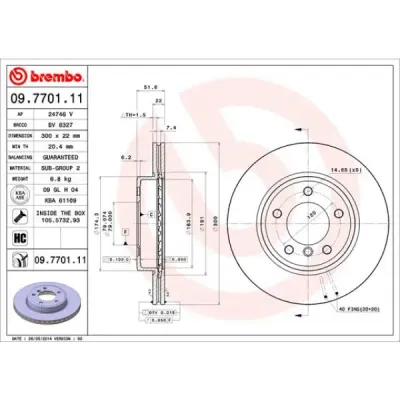 Disc frana BREMBO 09.7701.11