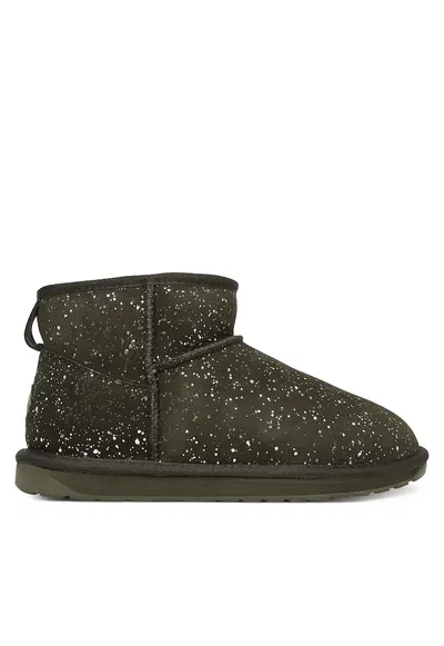 Ghete dama Stinger Micro Milkyw - piele naturala - verde inchis
