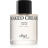 KUNDAL Objet Satin Glow Body Oil ulei de corp hranitor pentru hidratare intensa cu parfum Naked Cream 100 ml