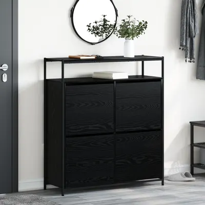 Gossi cabinet pentru pantofi cu 4 sertare flip black oak 100x34x112 cm