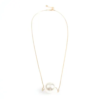 Colier auriu cu perla alba eleganta