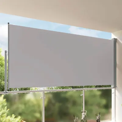 vidaXL Copertină laterală retractabilă de terasă, gri, 160 x 300 cm