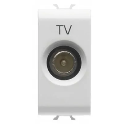 Priza tv directa 1M Gewiss Chorus GW10361, alb