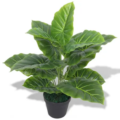 Gossi planta artificiala taro cu ghiveci, 45 cm, verde