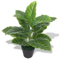 Gossi planta artificiala taro cu ghiveci, 45 cm, verde