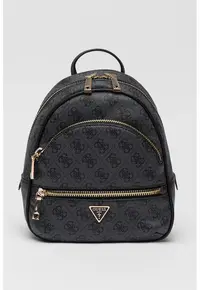 Rucsac mic cu model monograma Manhattan II - Negru/Gri antracit