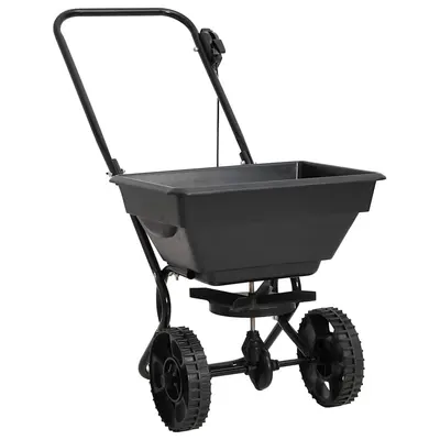 vidaXL Utilaj de împrăștiat sare, 80x46x75 cm, PVC și oțel, 15 L
