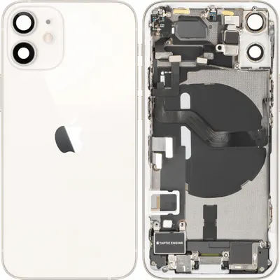 Capac Baterie Apple iPhone 12 mini, Cu Carcasa Mijloc, Full Parts, Alb, Swap