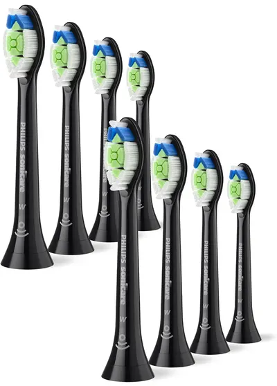 Capete de rezervă Philips Sonicare - W2 Optimal White HX6068/88, 8 bucăți, negru