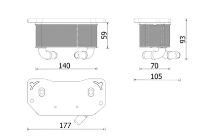 Radiator ulei potrivit VOLVO S90 II, V90 II, XC60 II, XC90 II 2.0 2.0D 09.14