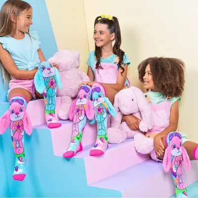Șosete lungi colorate Madmia pentru fete Hunny Bunny 6-99 ani