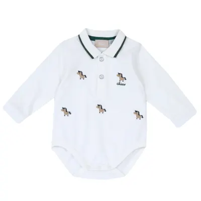 Body bebe Chicco cu broderie, alb, 07904-67MFCO