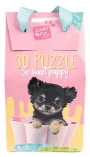 Puzzle 3D pentru copii Studio Pets - Cățeluș Chihuahua, 48 piese