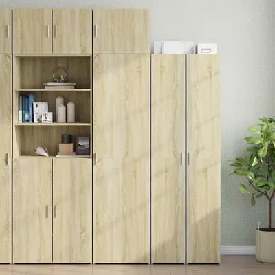 vidaXL Dulap de depozitare slim, stejar sonoma, 50x42,5x225cm, lemn