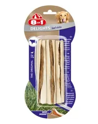 8in1 Recompensă Beef Delights Bone sticks 3 buc