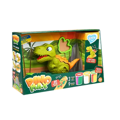 Set plastilina cu accesorii si jucarie pentru modelaj Lovin Dino Max, 1 bucata, Oktoclay