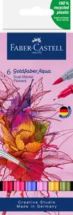 Marker solubil 2 varfuri, 6 buc/set, flori, Goldfaber Faber-Castell