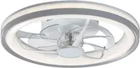 Plafoniera LED cu ventilator Rabalux - Fanricius 71335, 40W, argintiu-alb