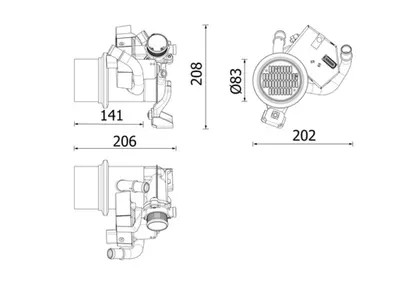 Supapa EGR (cu radiator) potrivit AUDI A3; VW GOLF VII 2.0D 04.12-10.20