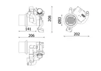 Supapa EGR (cu radiator) potrivit AUDI A3; VW GOLF VII 2.0D 04.12-10.20