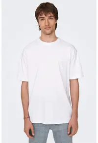 Tricou relaxed-fit din bumbac organic Fred - Alb