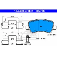 Set placute frana, frana disc ATE 13.0460-2736.2