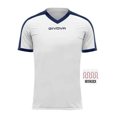 Tricou sport Givova Revolution Alb-albastru Alb