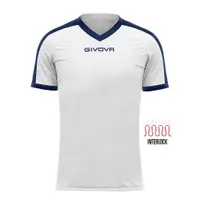 Tricou sport Givova Revolution Alb-albastru Alb