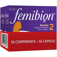 Pachet Femibion 2 Sarcina si Alaptare, 2x 28 comprimate + 28 capsule