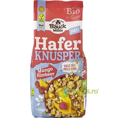 Musli Crocant cu Ovaz, Mango si Zmeura fara Gluten Ecologic/Bio 285g