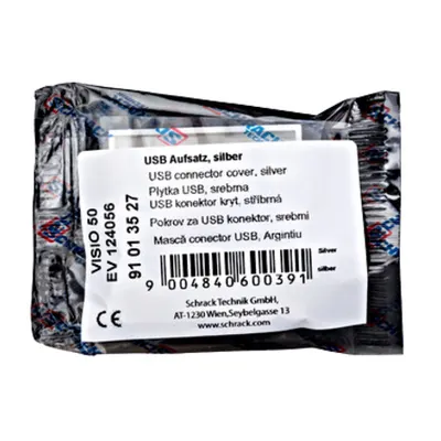 Mască pentru priză USB, argintiu