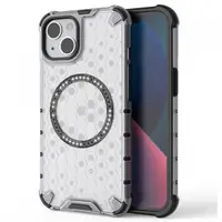 Husa MagSafe pentru Apple iPhone 14, Techsuit, HoneyComb Shield, Alba