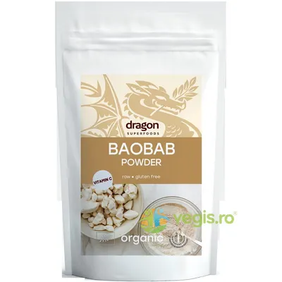 Pulbere de Baobab Raw fara Gluten Ecologica/Bio 100g