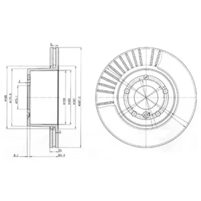 Disc frana DELPHI BG3737C
