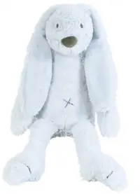 Jucarie moale Happy Horse - Iepurasul Richie, albastru, 38 cm