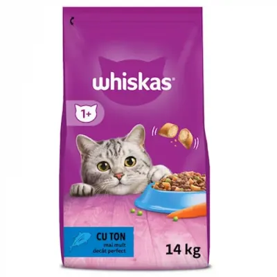 Hrana uscata pentru pisici Whiskas cu ton ficat 14 kg