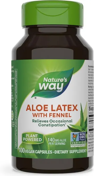 Aloe, Latex with Fennel, 100 capsule, Nature's Way