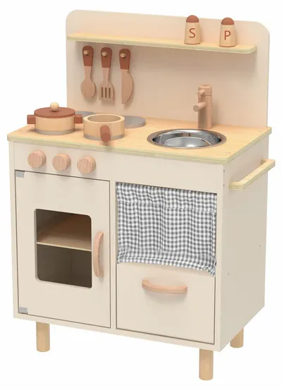 Bucătărie din lemn pentru copii Tooky Toy - Model vintage, TJ548