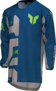 Tricou atv cross copii Thor LaunchMode Forge, culoare albastru gri, marime YXL