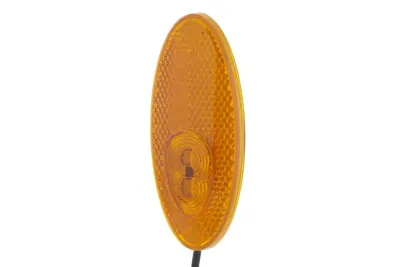 Lumini clarificare stanga dreapta, galben, LED, inaltime 13mm; latime 102mm; adancime 45mm, glued horizontal fixing, lungime cablu 500mm, fara relief, 24V (cu reflector, IP5K9K)