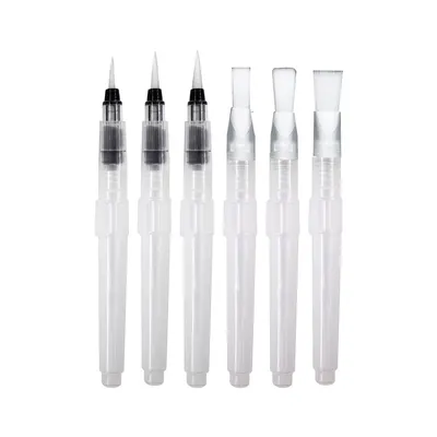 Set de 6 pensule cu rezervor- 3 dimensiuni diferite